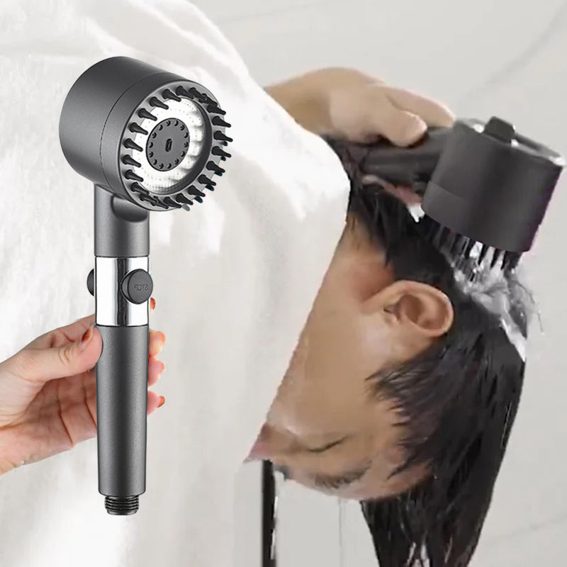 Arenzza high pressure multi-functional showerhead for bathrooms, featuring a sleek design and multiple spray settings.
