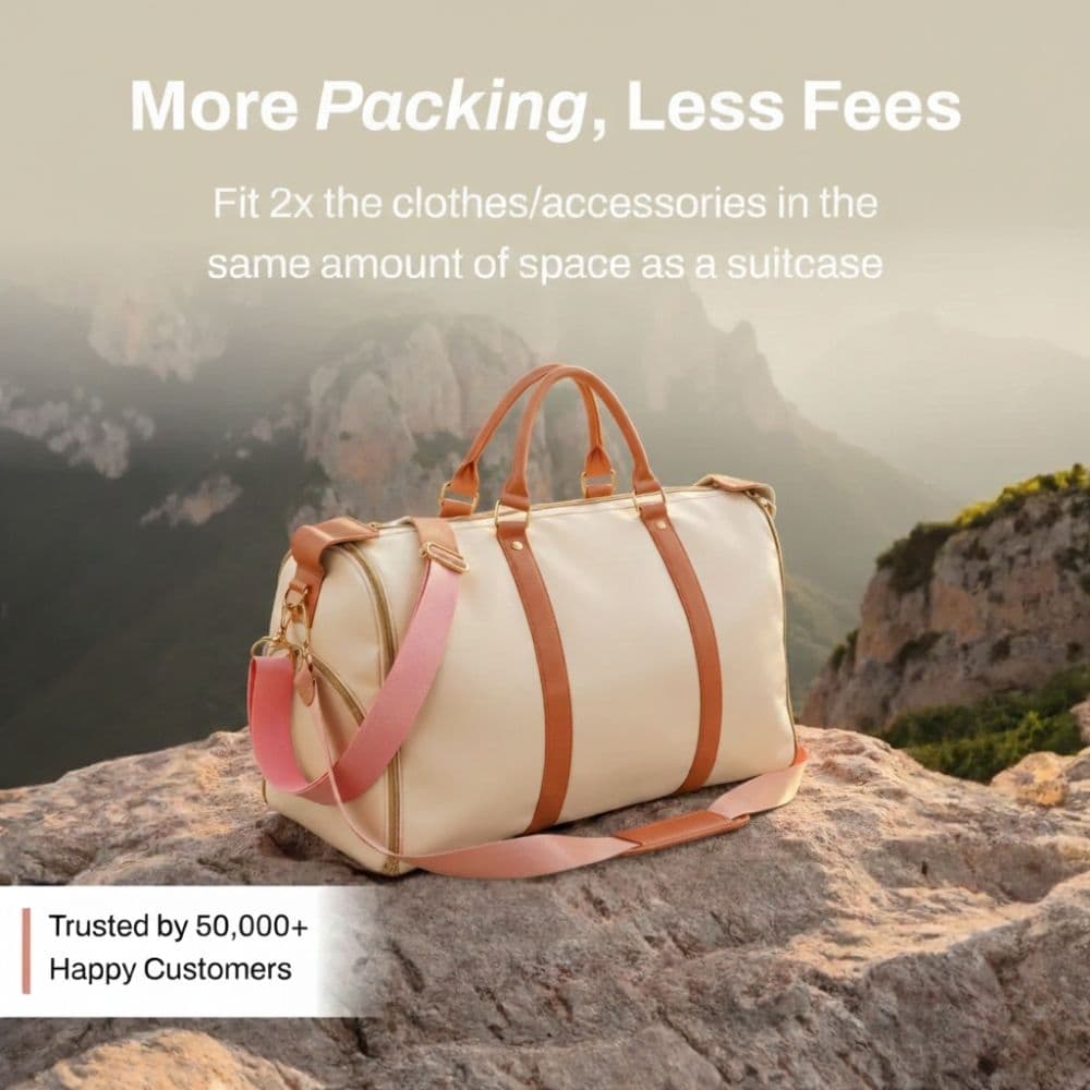 Arenzza EasyCarry™ Ultra-Capacious Wrinkle-Free Packing Travel Bag with multiple compartments and durable fabric, ideal for organized packing.
