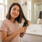 Arenzza FrizzGuard™ cordless styler with sleek design, showcasing its compact shape and cordless operation for frizz-free styling.