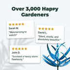 Aarenza decorative garden wind spinner with colorful spinning blades, designed for stability and safety in outdoor garden spaces.