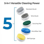 Arenzza EasyBrush™ deep cleaning brush with four bold cleaning heads and ergonomic handle, designed for effortless kitchen and household cleaning.