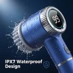 Aarenza EasyBrush™ for deep cleaning, showing a close-up of the ergonomic handle and cleaning bristles in use.