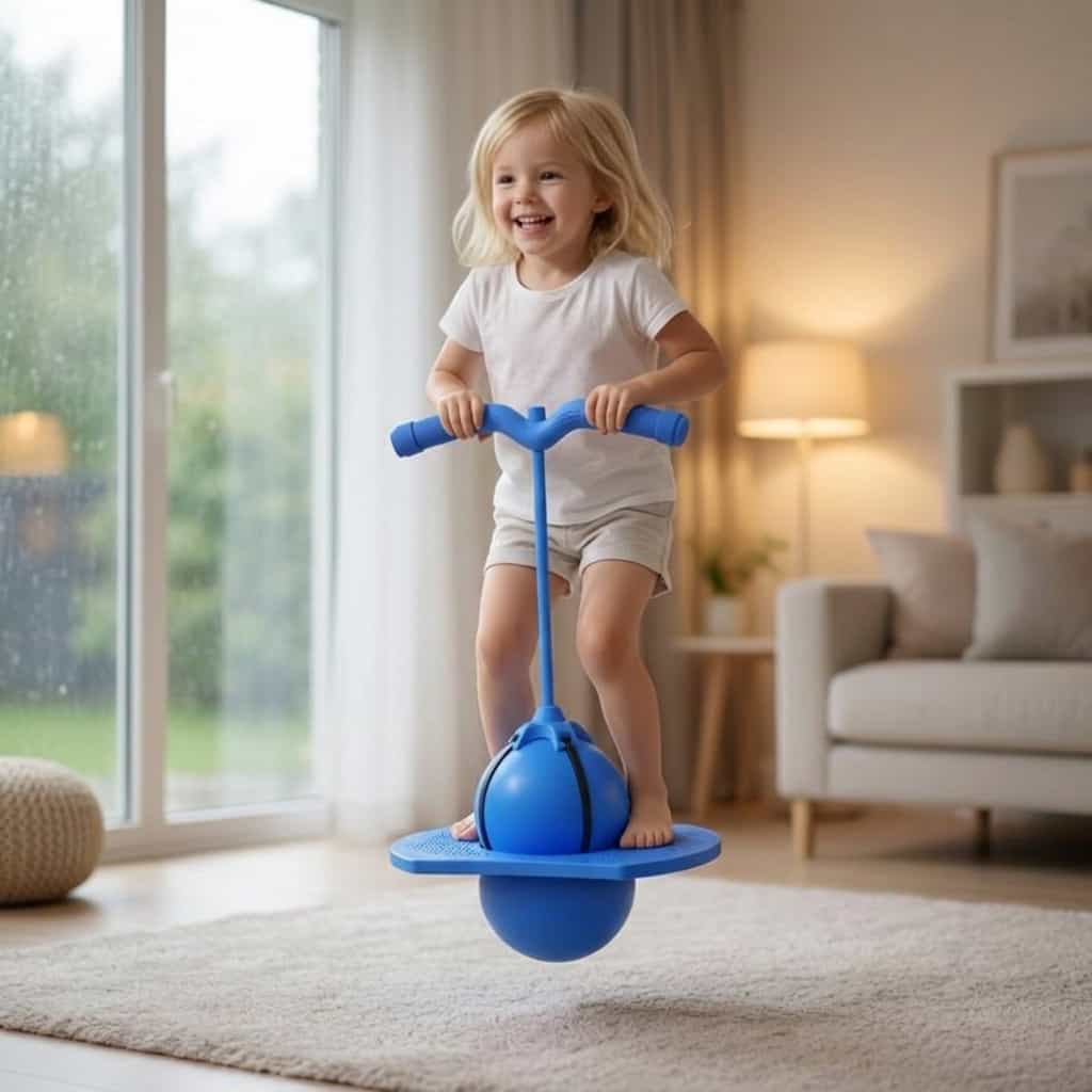 A child balancing on the SmartBalance™ coordination trainer by Arenzza, outdoors in a playful activity setting.