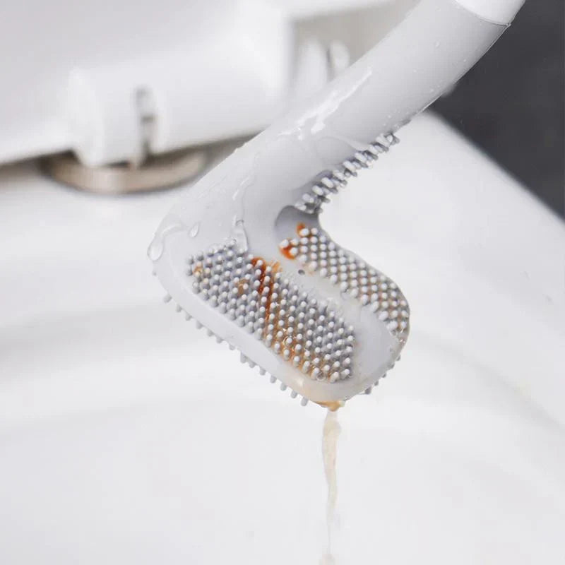 Arenzza silicone toilet brush with ergonomic handle and cleaning head, designed for sparkling clean toilets and easy maintenance.