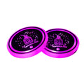 Arenzza rechargeable LED car cup holder lights glowing inside a vehicle, illuminating the cup holder area with vibrant colors.