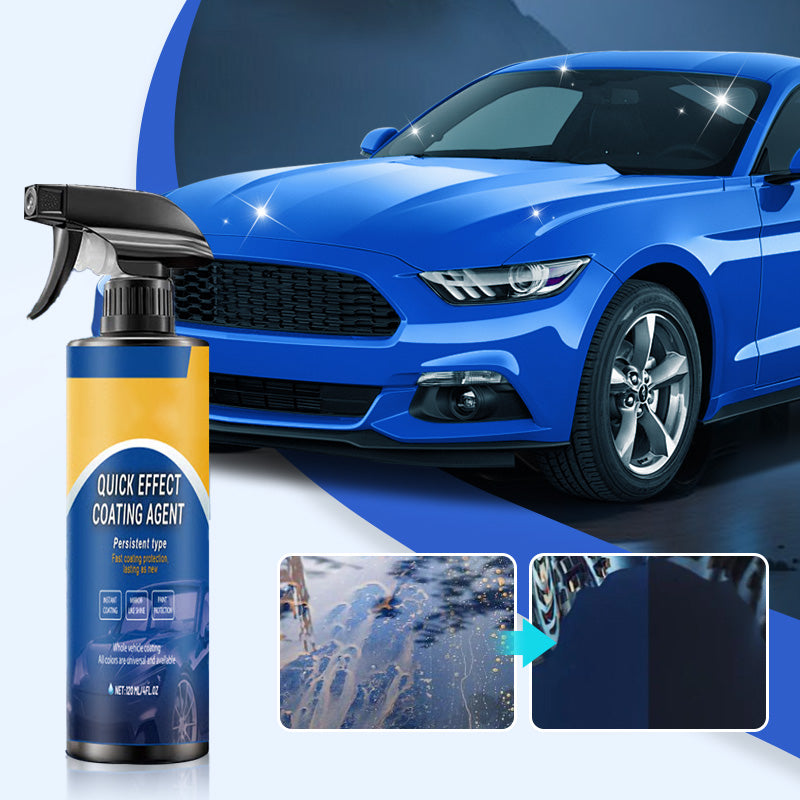 Arenzza advanced quick-acting car coating spray shown in a spray bottle, designed for automotive protection and shine.