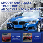 Arenzza advanced car quick-acting coating spray being applied to a vehicle's exterior for protection and shine.