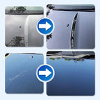 Arenzza advanced quick-acting car coating spray applied on a car's hood, showcasing a sleek, glossy finish.