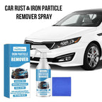 Arenzza Car Rust & Iron Particle Remover Spray bottle shown with spray nozzle and label for car accessories cleaning.