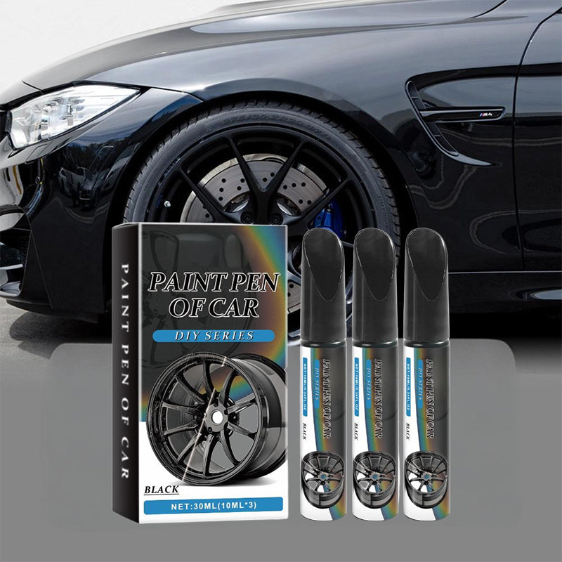 Arenzza Car Wheel Scratch Repair Pen for car accessories, featuring a close-up of the pen used to fix wheel scratches.