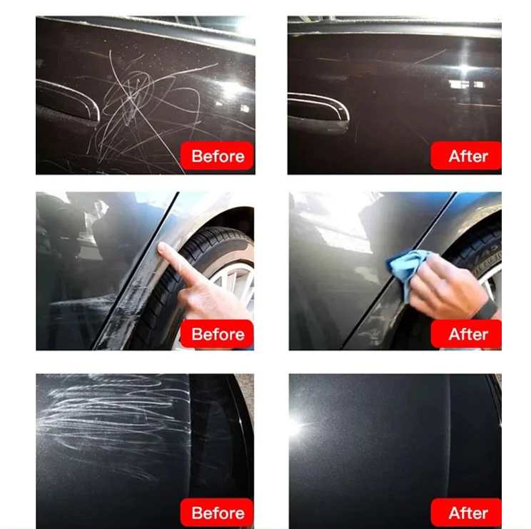 Arenzza Car Scratch Repair Kit for all color car paint, featuring tools and products for scratch removal and paint touch-up.