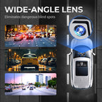 Arenzza HD Dash Cam set for cars, featuring a compact camera with adjustable mount and power cable on a white background.