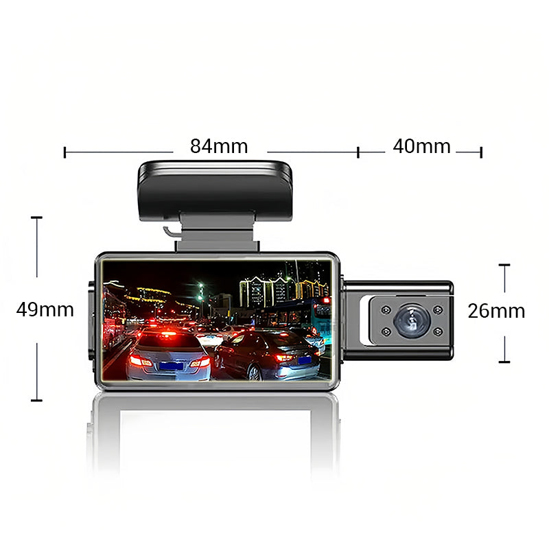 Arenzza HD dash cam set for cars with a compact camera and mounting accessories, capturing a clear view of the road.