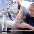 Arenzza car paint scratch repair spray for all colors, shown in a spray bottle with a car surface in the background.
