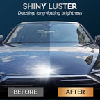 A car with a shiny, glossy finish showcasing the Arenzza Automotive Gloss-Boosting Ceramic Coating applied to its exterior.