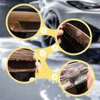 Arenzza car chrome restoration accessory restoring chrome shine without polishing, shown on a vehicle's chrome surface.