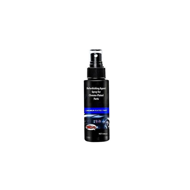 Arenzza car accessory for restoring chrome finishes without polishing, showcasing shiny chrome surface and sleek design.