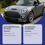 Arenzza all-in-one rust remover spray for cars in a spray bottle, designed for automotive rust removal and car maintenance.