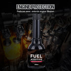 Arenzza fuel additive bottle for gasoline cars, showing the product label and nozzle cap, designed to improve engine performance.