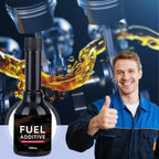Arenzza fuel additive bottle for gasoline cars, used as a car accessory to improve engine performance and fuel efficiency.