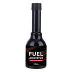 Arenzza fuel additive for gasoline cars, shown in a bottle with a car engine background, enhancing vehicle performance and efficiency.
