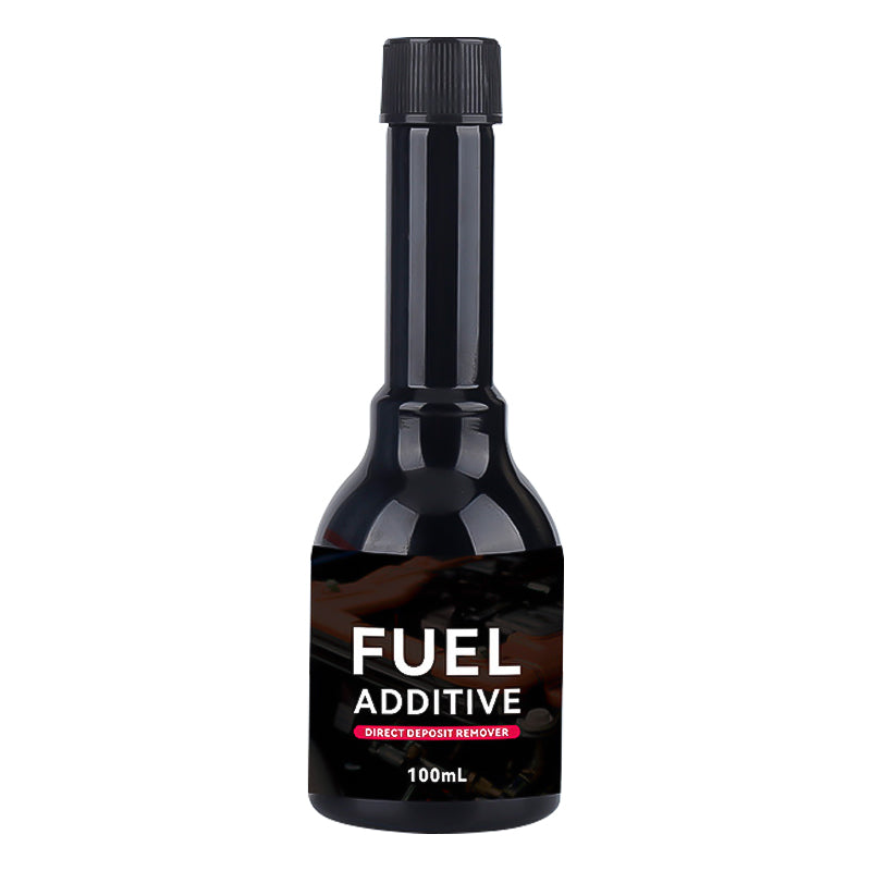 Arenzza fuel additive for gasoline cars, shown in a bottle with a car engine background, enhancing vehicle performance and efficiency.