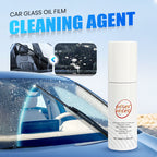 Arenzza car glass oil film cleaning agent in a spray bottle, designed for removing oil and grime from vehicle glass surfaces.