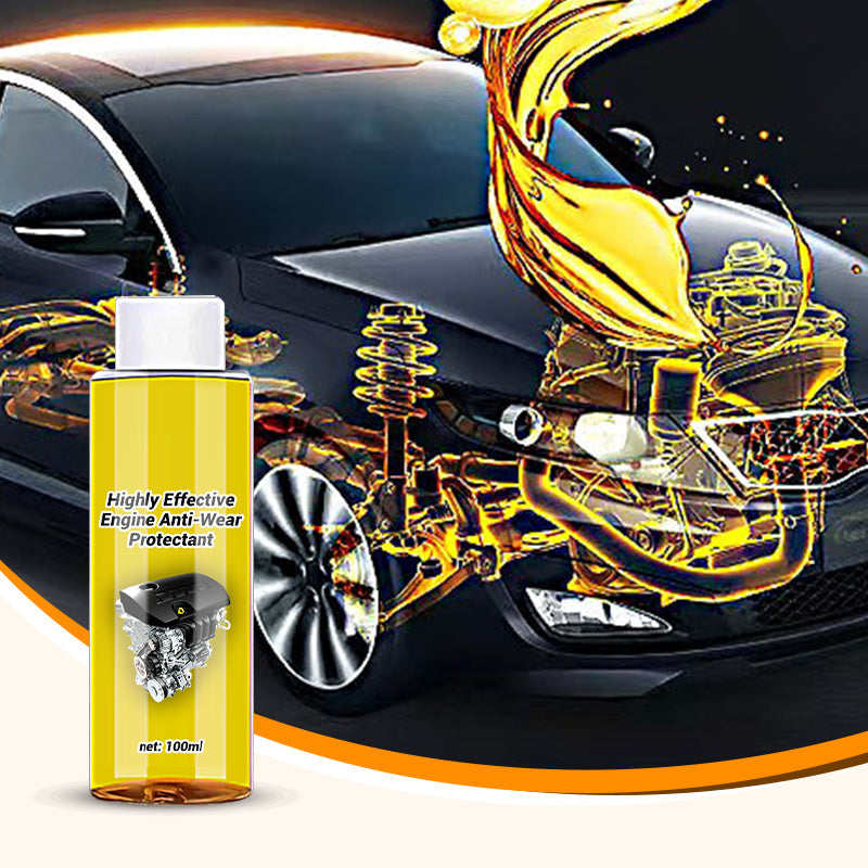 Arenzza engine anti-wear protectant bottle for car accessories, showing the product label and packaging on a white background.