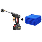 Aarenza portable high-pressure car washer with 1500W motor, compact design, and outdoor cleaning capabilities for car accessories.