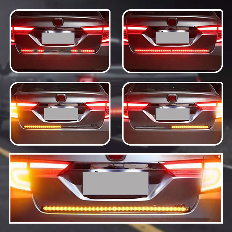 Arenzza waterproof LED tailgate bar strip installed on a truck, providing bright, durable lighting for vehicle tailgate visibility.