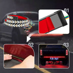 Arenzza waterproof LED tailgate strip for trucks, showcasing bright, colorful lighting on a vehicle's tailgate area.