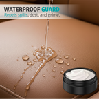 Arenzza multi-purpose leather restorer and conditioner for car accessories, showing a bottle and leather surface treatment.