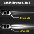 Arenzza car headlight restoration spray in a spray bottle, designed to restore and polish cloudy or foggy headlights.