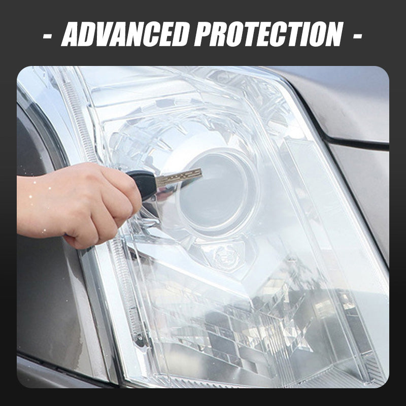 Arenzza car headlight restoration spray bottle with a spray nozzle, designed to restore and improve car headlight clarity.