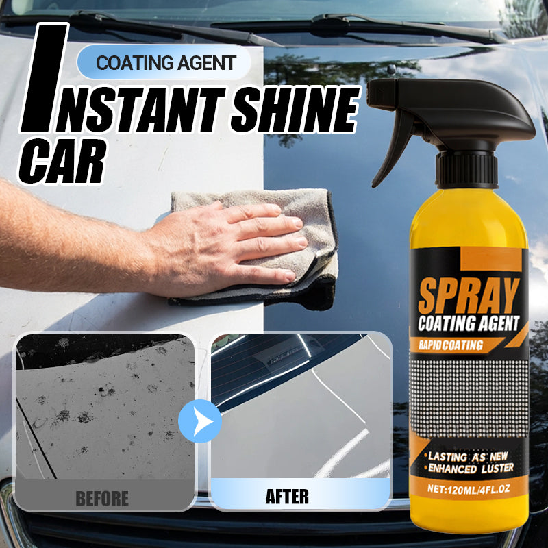 Arenzza Instant Shine Car Coating Agent in a white bottle with a black cap, designed for car protection and gloss enhancement.