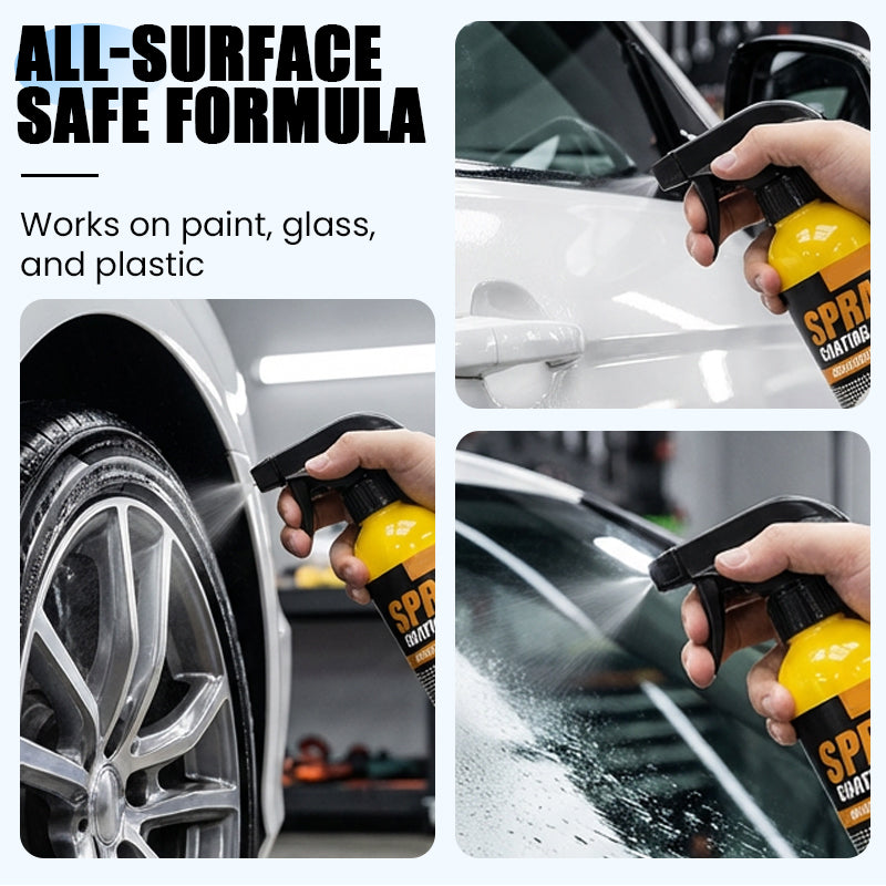 A white bottle of Arenzza Instant Shine Car Coating Agent for car accessories with a sleek label design.