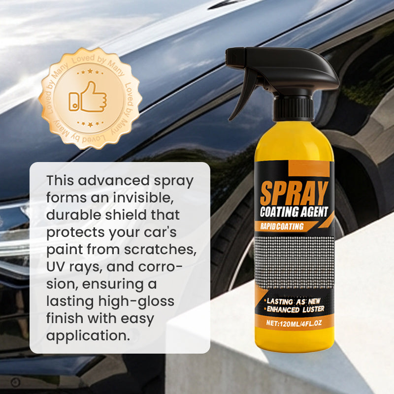 Arenzza Instant Shine Car Coating Agent in a sleek bottle, designed for car accessories to enhance vehicle gloss and protection.