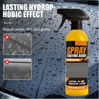Arenzza Instant Shine Car Coating Agent in a white bottle, designed for car accessories, with a sleek label and nozzle applicator.