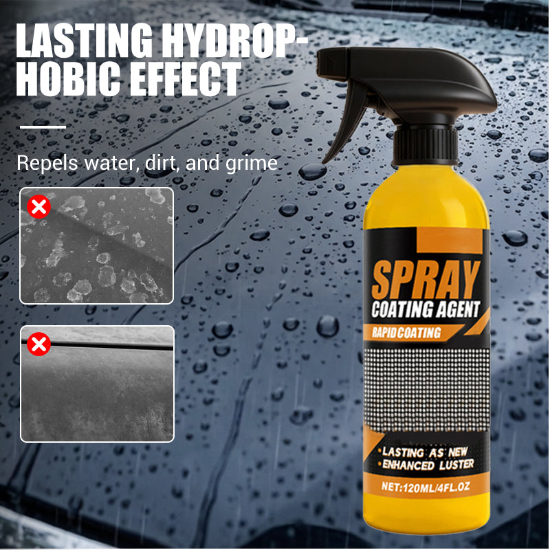 Arenzza Instant Shine Car Coating Agent in a white bottle, designed for car accessories, with a sleek label and nozzle applicator.