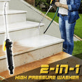Arenzza 2-in-1 high pressure washer for cars with adjustable nozzle and spray gun, showcasing its compact design and durable build.