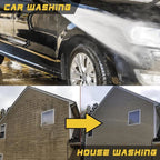 Arenzza 2-in-1 high pressure washer for car cleaning, showing the versatile nozzle and compact design on a white background.