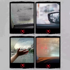 Arenzza interior glass anti-fog spray applied to a car windshield, helping keep the glass clear and fog-free in car accessories.
