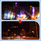 Arenzza car interior glass cleaner spray applied to a car windshield, showing a clear, streak-free surface for clean visibility.