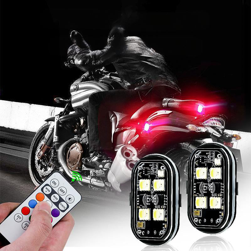 Arenzza portable car LED warning light with remote control, showing bright LED panel and compact design for vehicle safety.