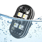 Arenzza portable car LED warning light with remote control, bright red and yellow flashing lights for roadside safety.
