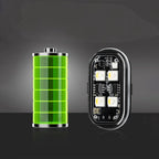 Arenzza portable car LED warning light with remote control, showing bright red and yellow flashing LEDs for roadside safety.