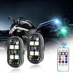 Arenzza portable car LED warning light with remote control, compact safety accessory for vehicle emergency visibility.