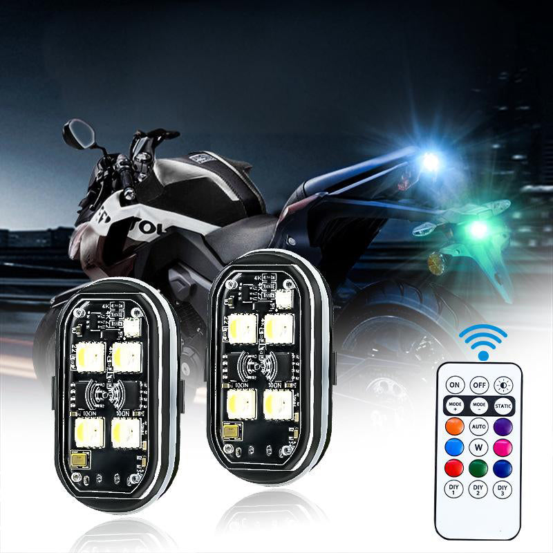 Arenzza portable car LED warning light with remote control, compact safety accessory for vehicle emergency visibility.