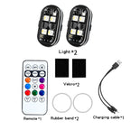 Arenzza portable LED warning light with remote control, designed for car safety and emergency signaling.