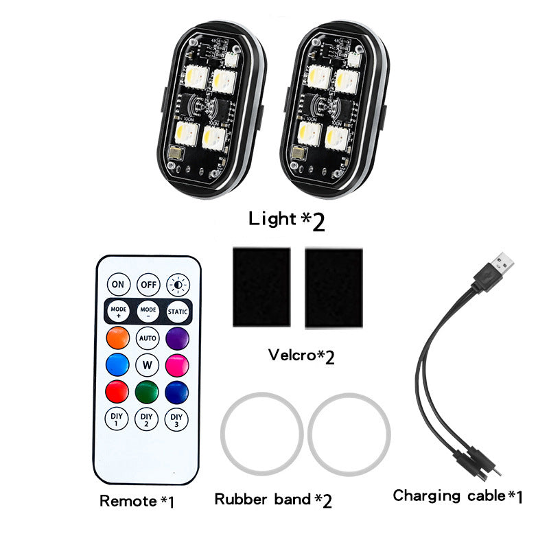 Arenzza portable LED warning light with remote control, designed for car safety and emergency signaling.